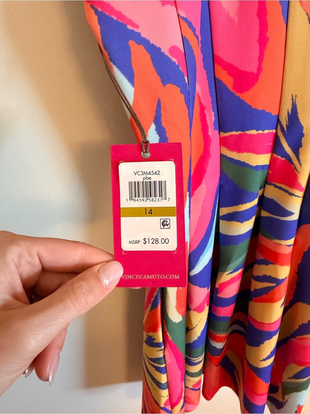 Vince Camuto Multicolor Printed Sleeveless Summer Dress - Picture 4 of 5